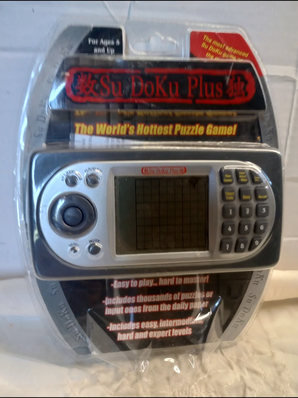 Sudoku Plus Portable Electronic Puzzle Game - Silver